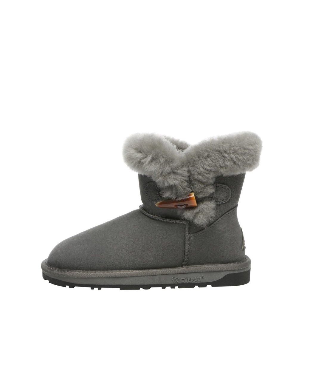 EverAu Australia Gray Robin Horn Toggle Button Mini Boots
