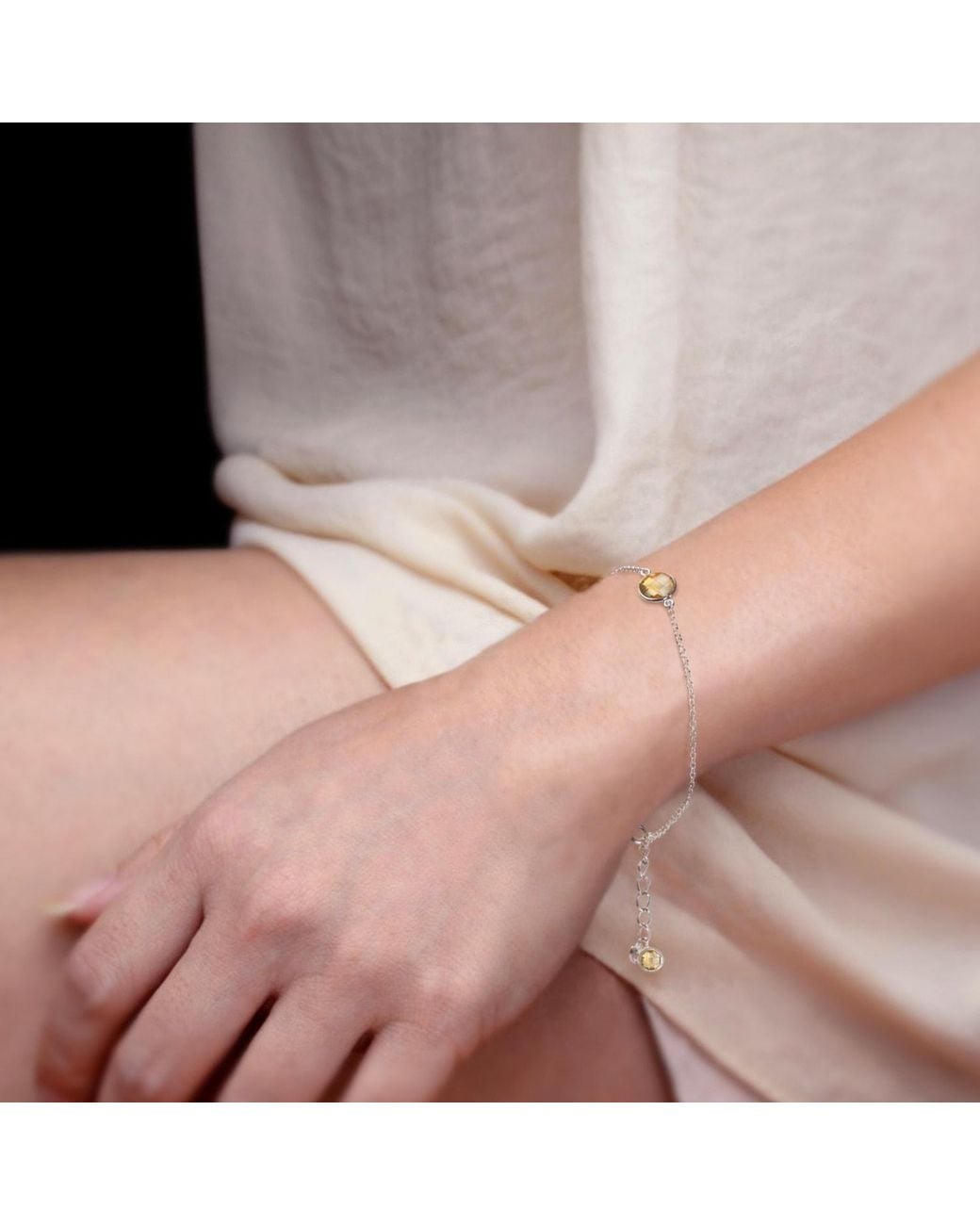 The Jewellery Store London Metallic Citrine Chain Bracelet