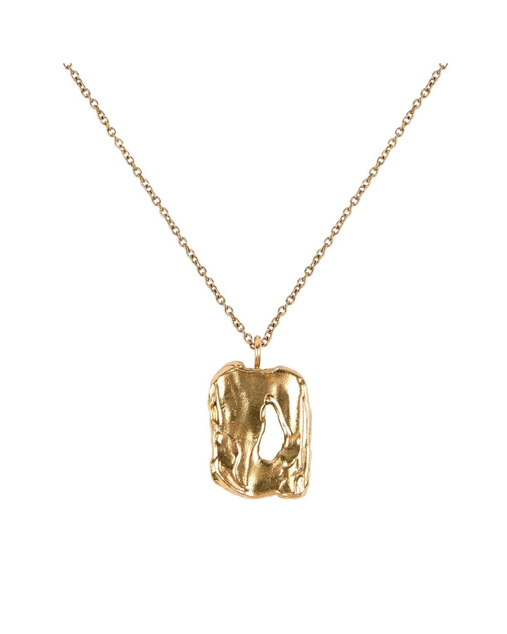 De Roms Metallic Large Abstract Molten Soulmate Necklace