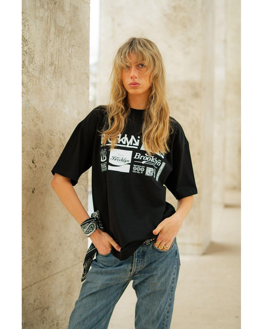 Éclectique Black Brooklyn Graphic T-Shirt for men