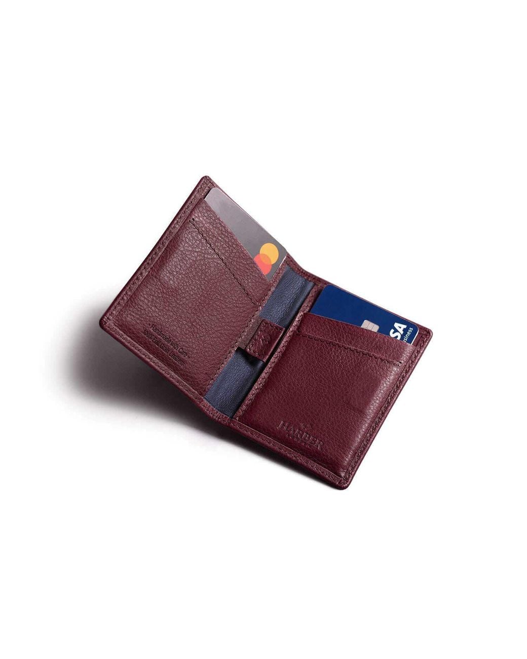 Harber London Red Rfid Card Wallet for men