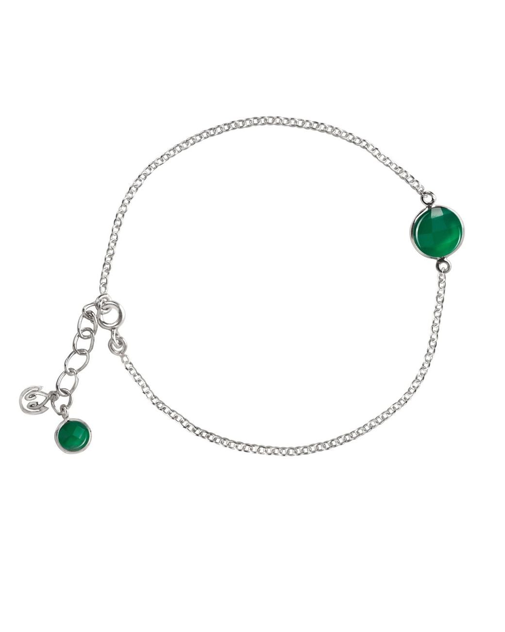 The Jewellery Store London White Onyx Chain Bracelet