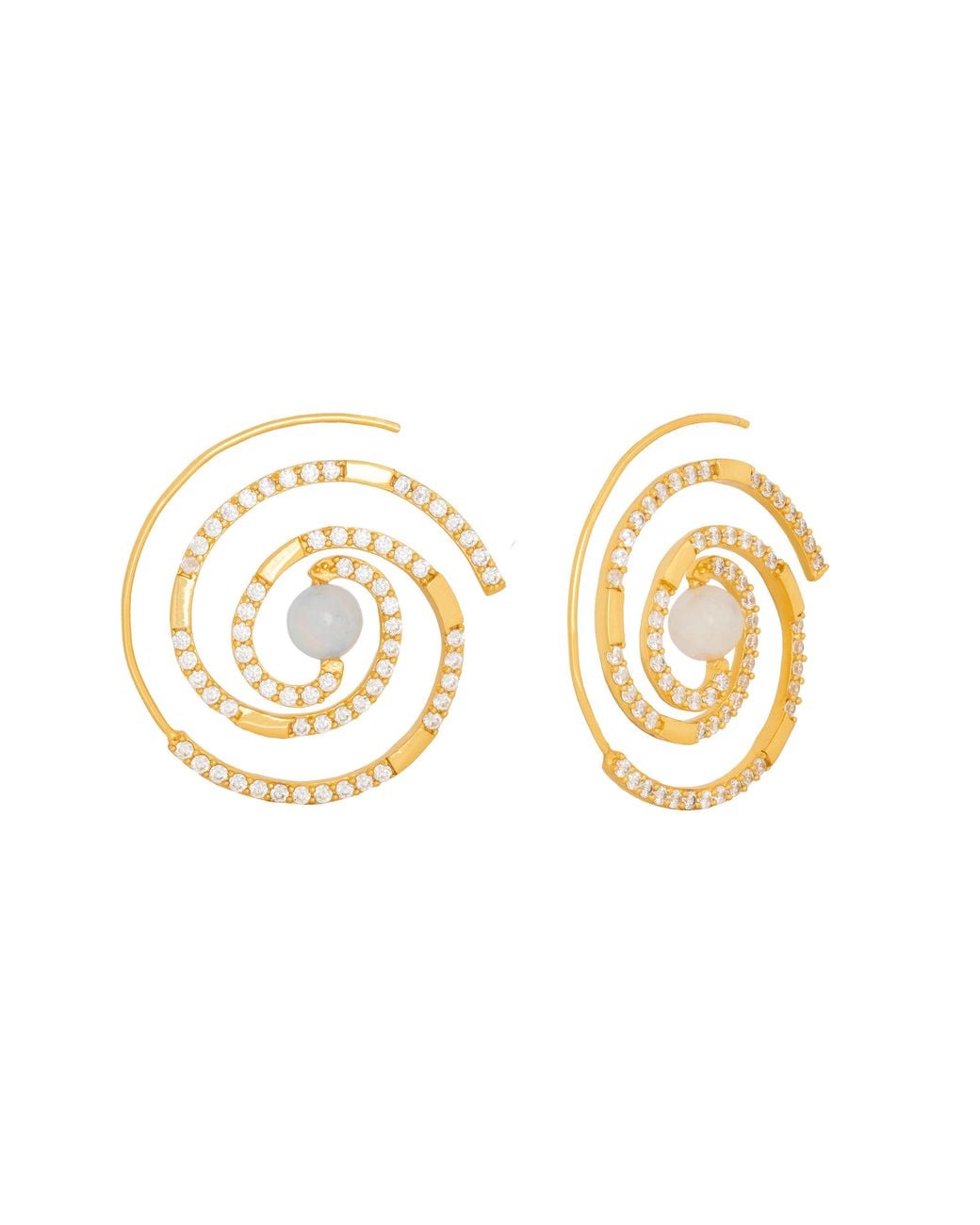 Lavani Jewels Metallic Helia Hoop Earrings