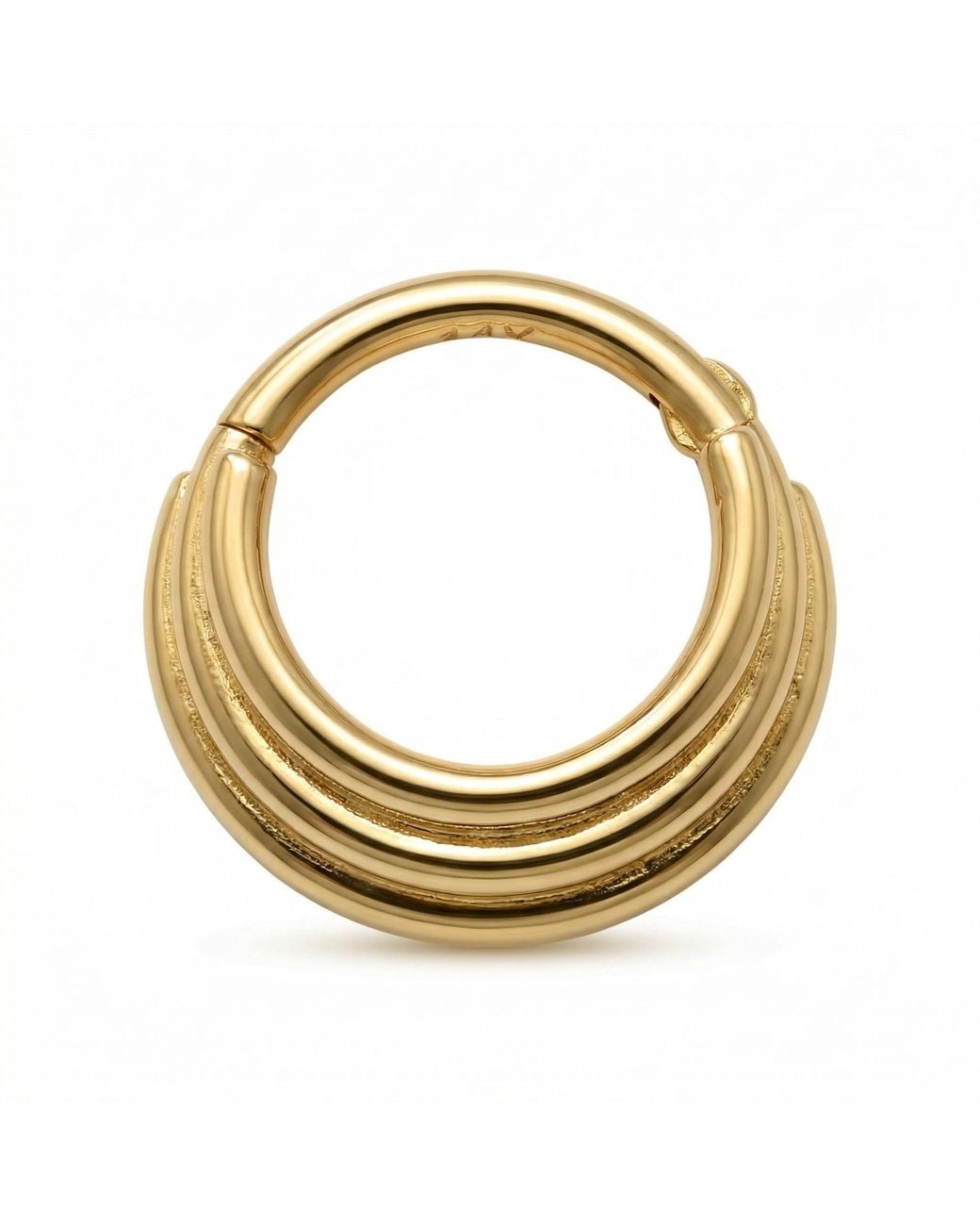Zahav Jewelry Metallic 10K Solid 16G 8Mm Clicker Nose Hoop