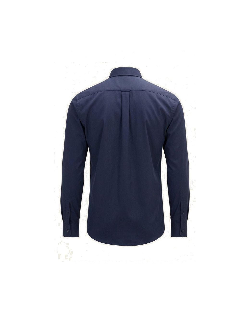 Ron Tomson Blue Non-Iron Pure Cotton Spread Collar Dress Shirt for men