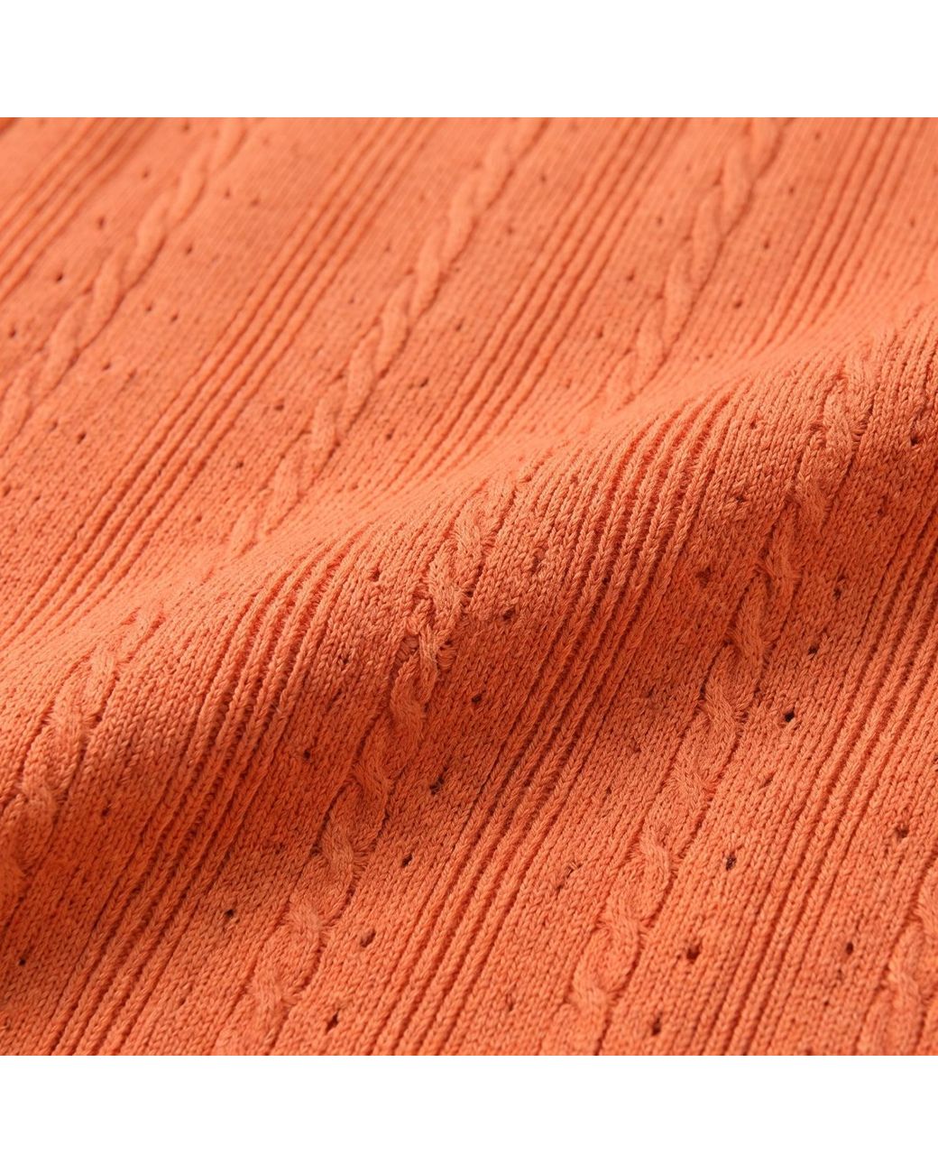 Modenaire Orange Button Front Knit Midi Dress