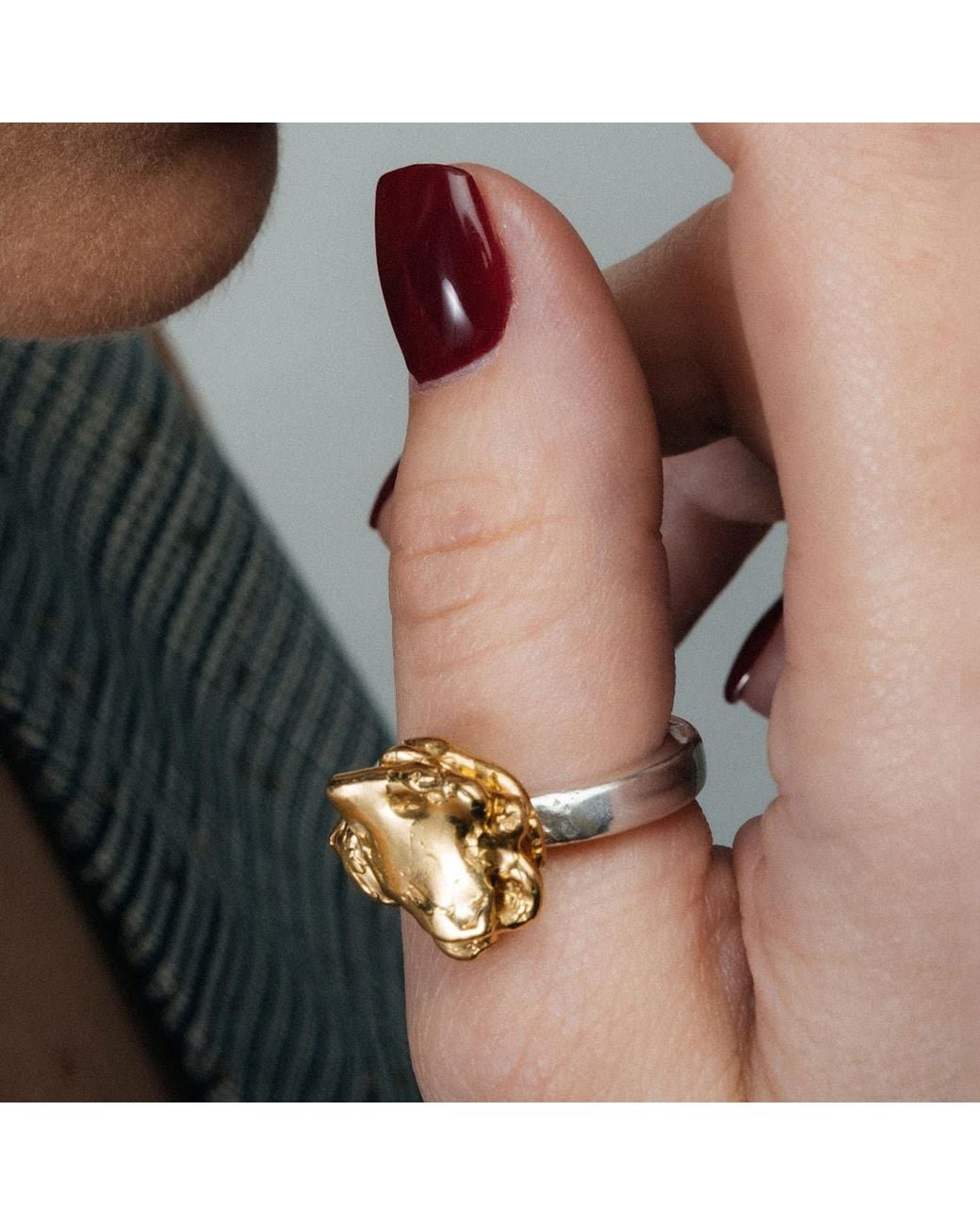 Moca Jewellery Metallic Flower Ring
