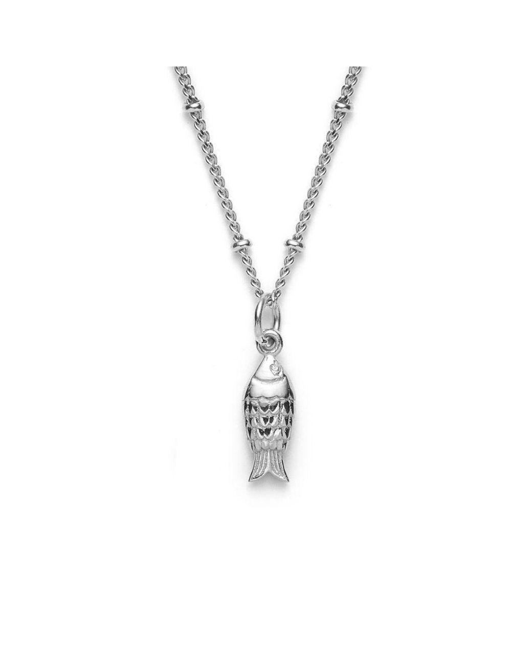 With Love Darling Metallic Fish Necklace