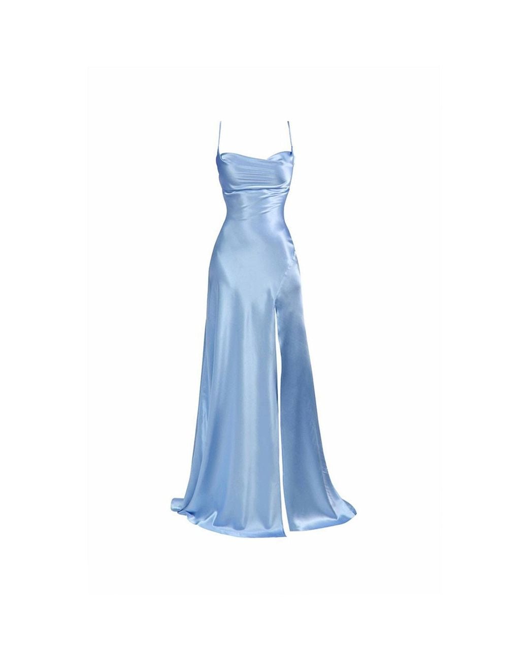 chinese dress ladies Strapless Pleated Sexy Mermaid Formal Dress with Train– PromGirl main image 1