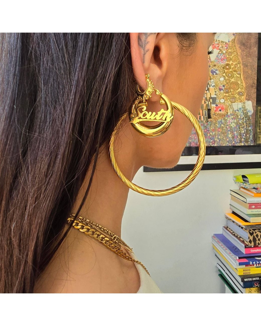 Hoops + Chains LDN Metallic Tiny Joy Huggies
