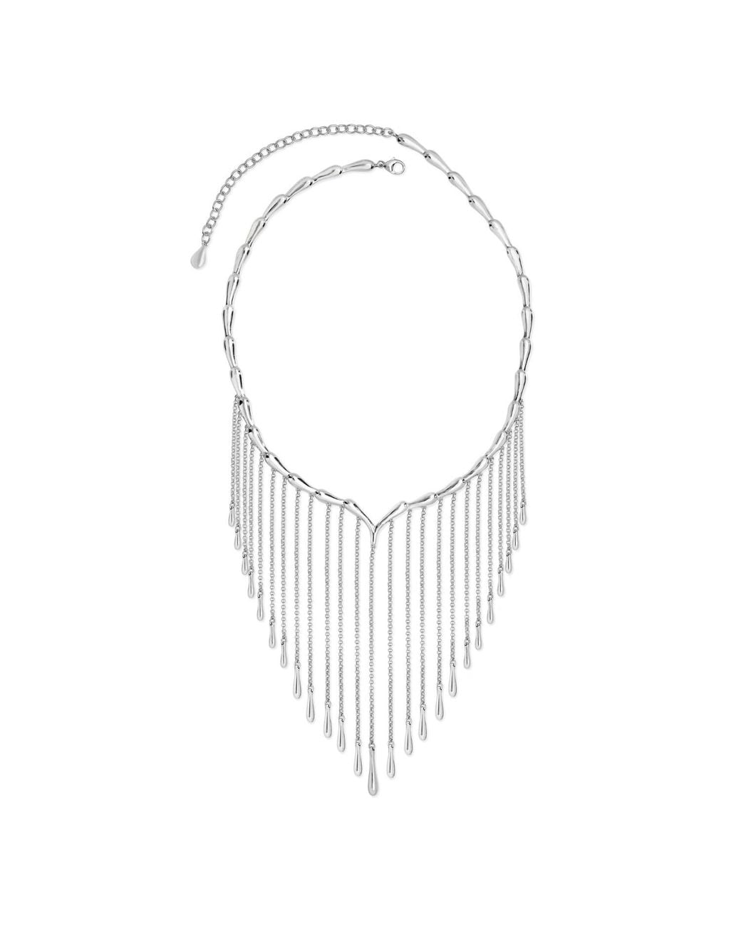 Lucy Quartermaine White Falling Necklace