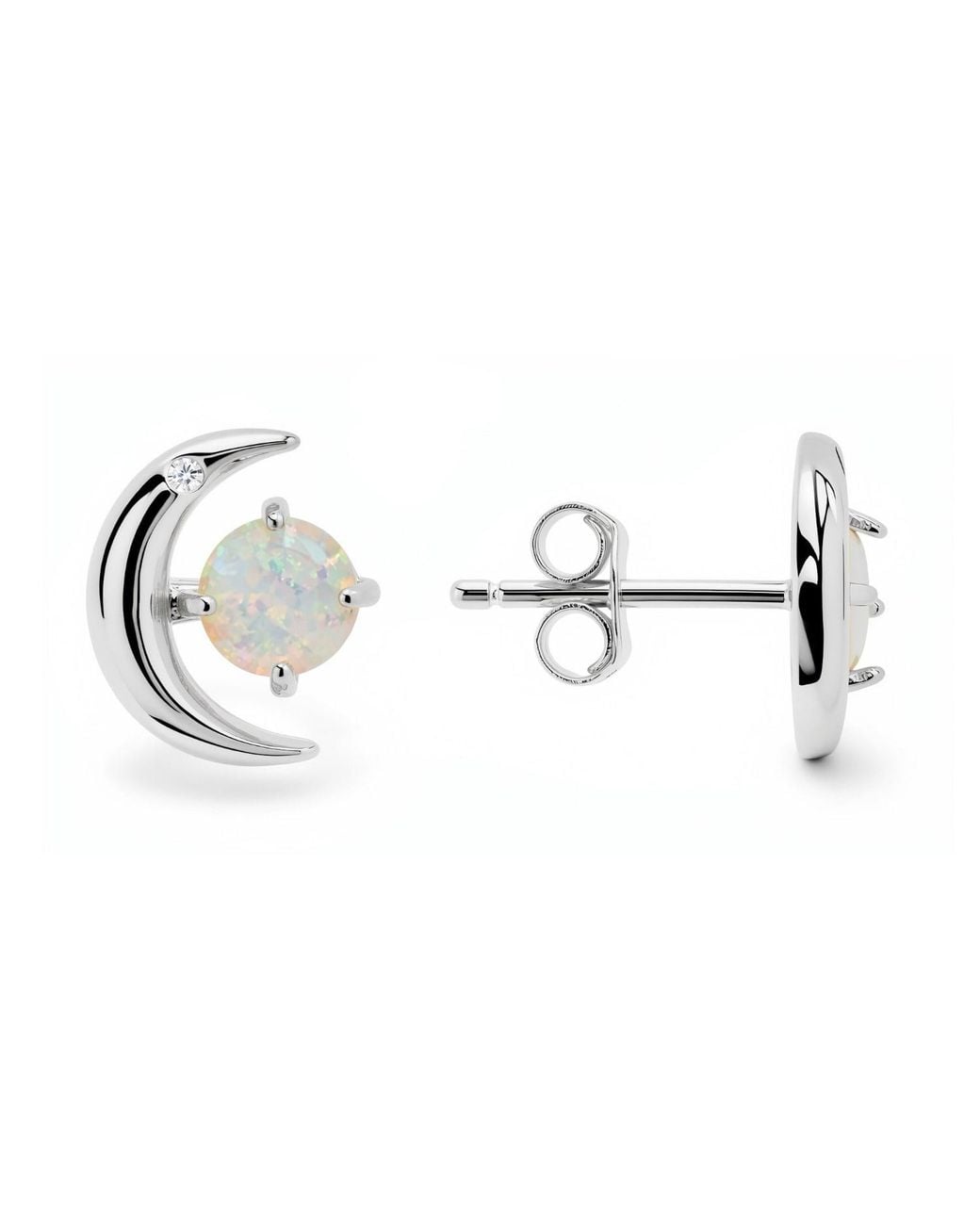 Kylie Harper Metallic Opal Sun & Moon Celestial Stud Earrings