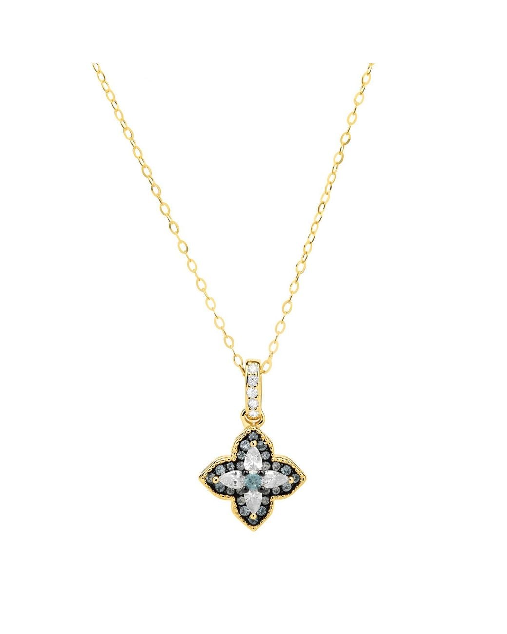 Kylie Harper Metallic London Clover Drop Pendant