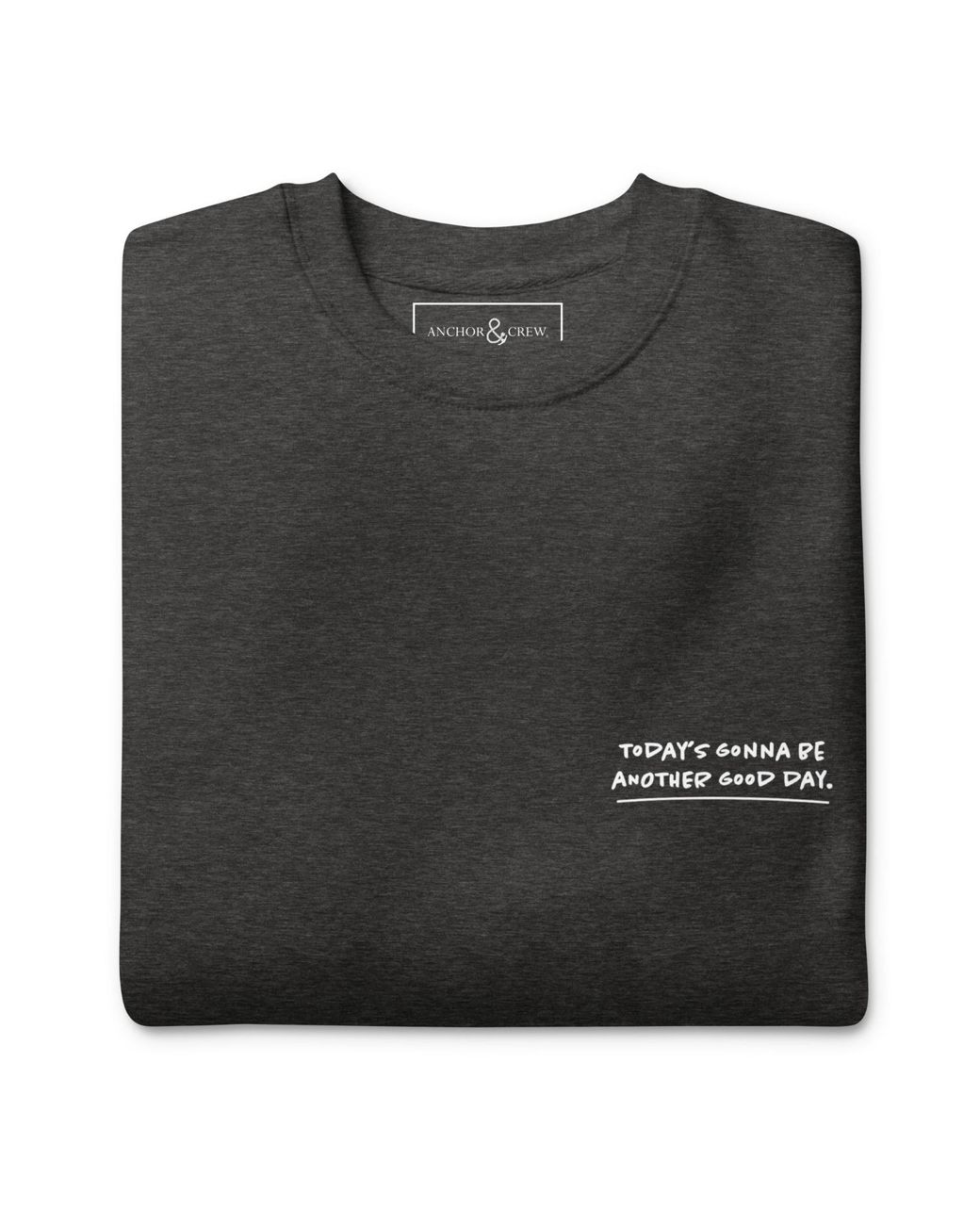 Anchor and Crew Gray Heather Snake Another Good Day Cotton Blend Sweatshirt