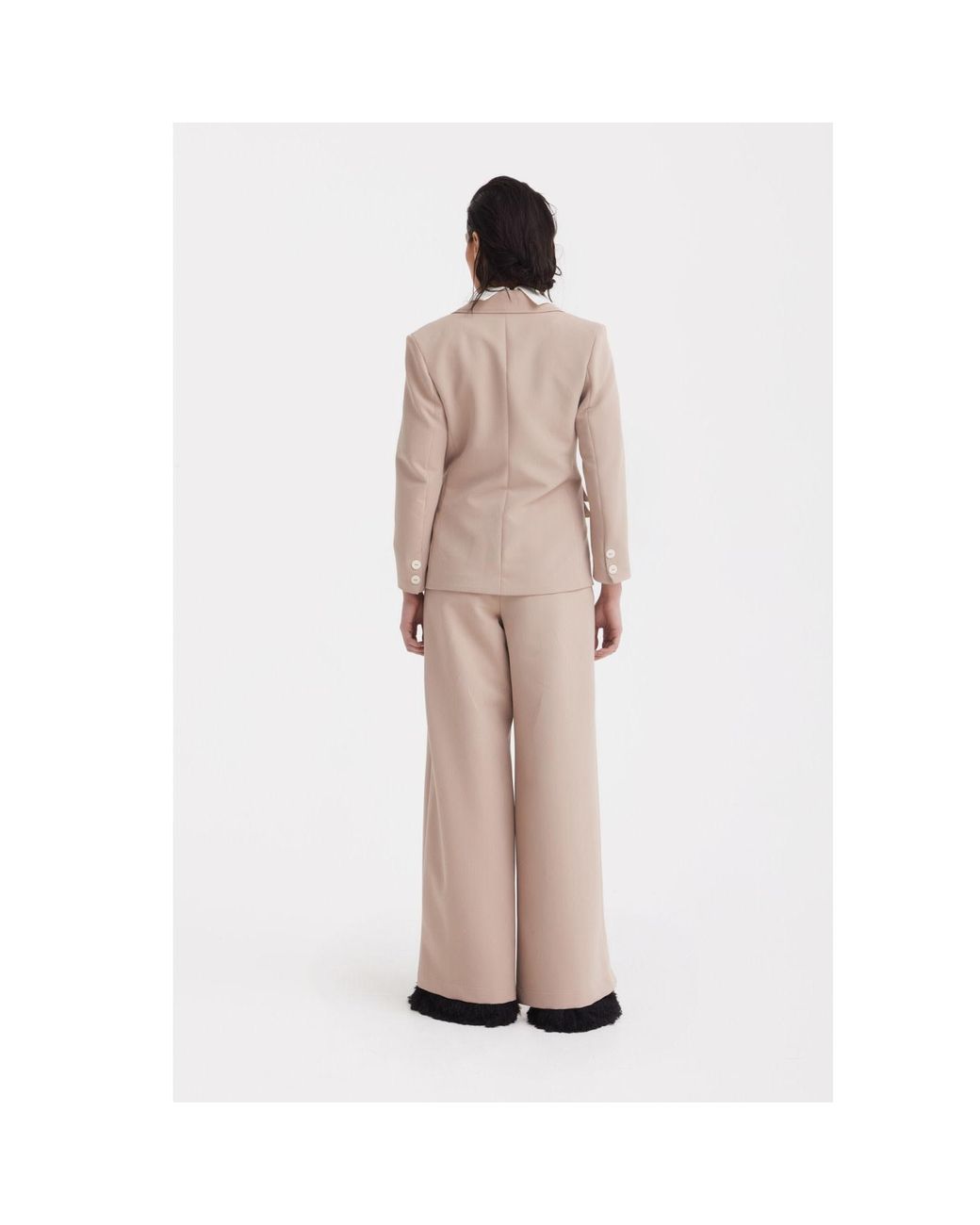 Julia Allert Natural Neutrals Belted High Waist Wide Leg Pants –