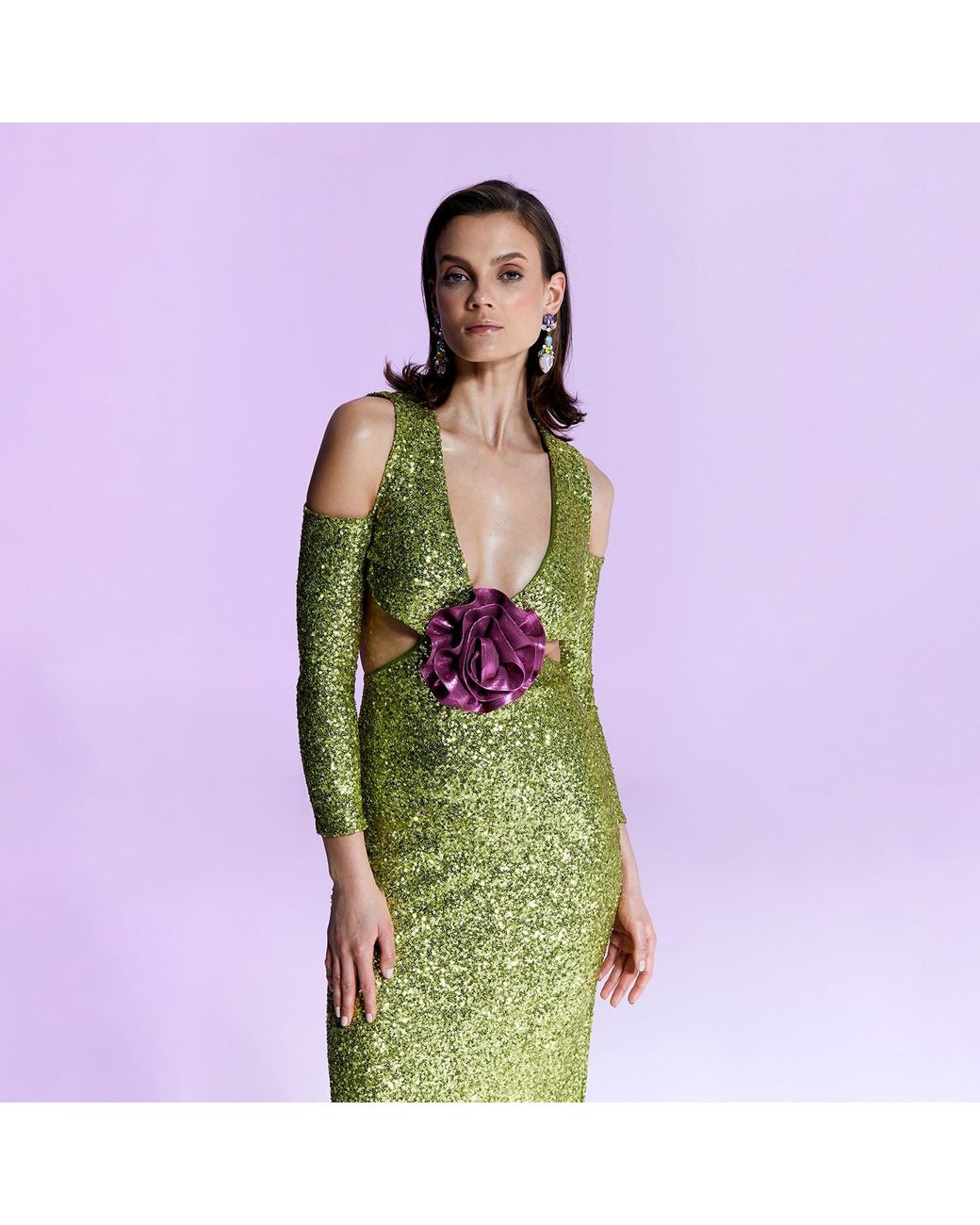 Nur Karaata Green Biltmore Dress