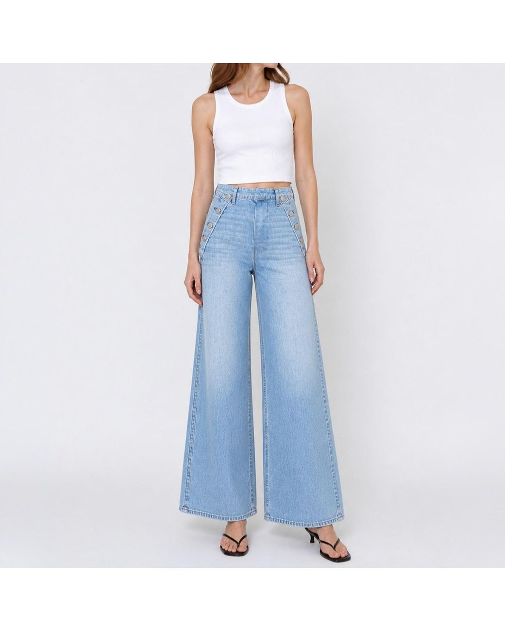NOEND Blue Dina High Waisted Wide Leg Jeans
