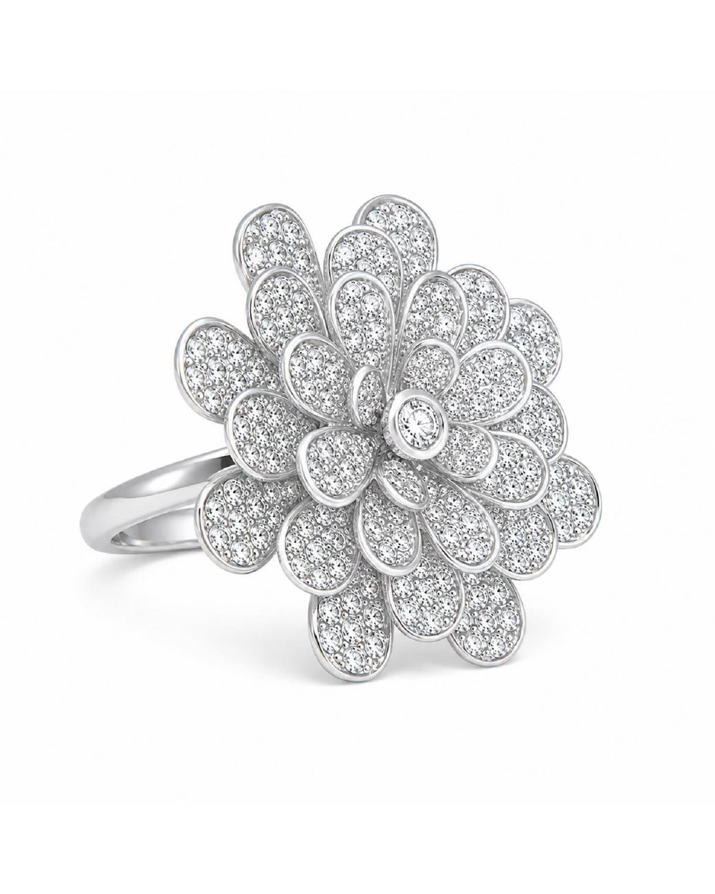 Artisan Gray 14K Diamond Floral Statement Ring