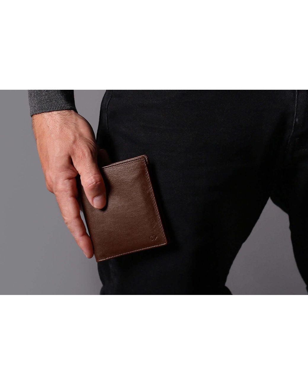 Harber London Black Leather Bifold Wallet With Rfid Protection for men
