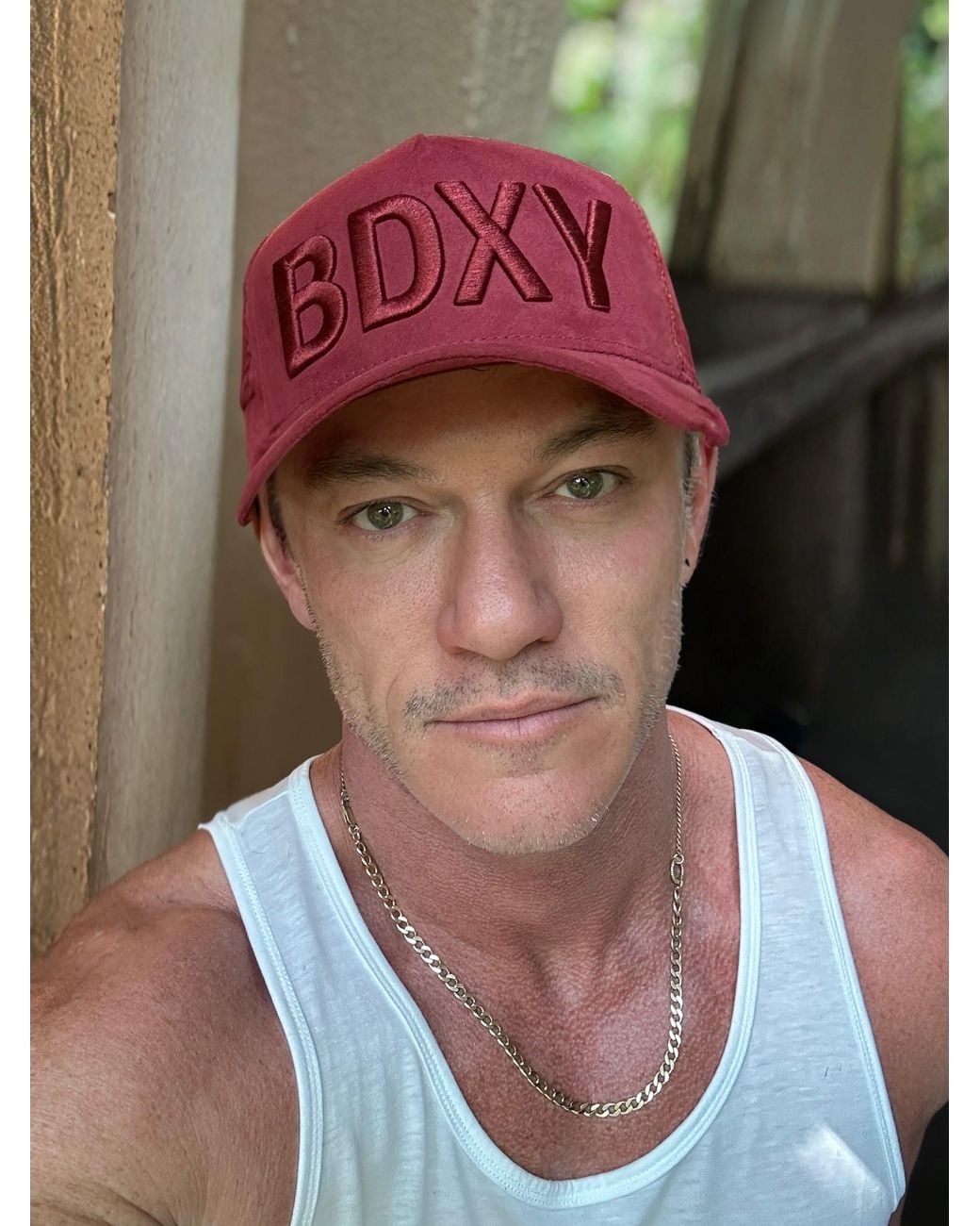 Bdxy Studio Red The Gaffer Trucker Cap for men