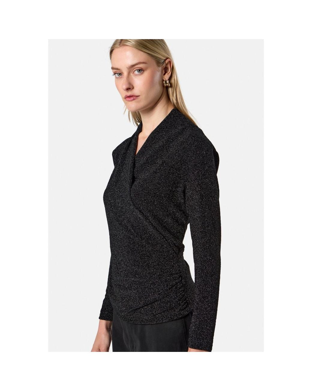 Helen Mcalinden Black Roxanne Shimmer Top