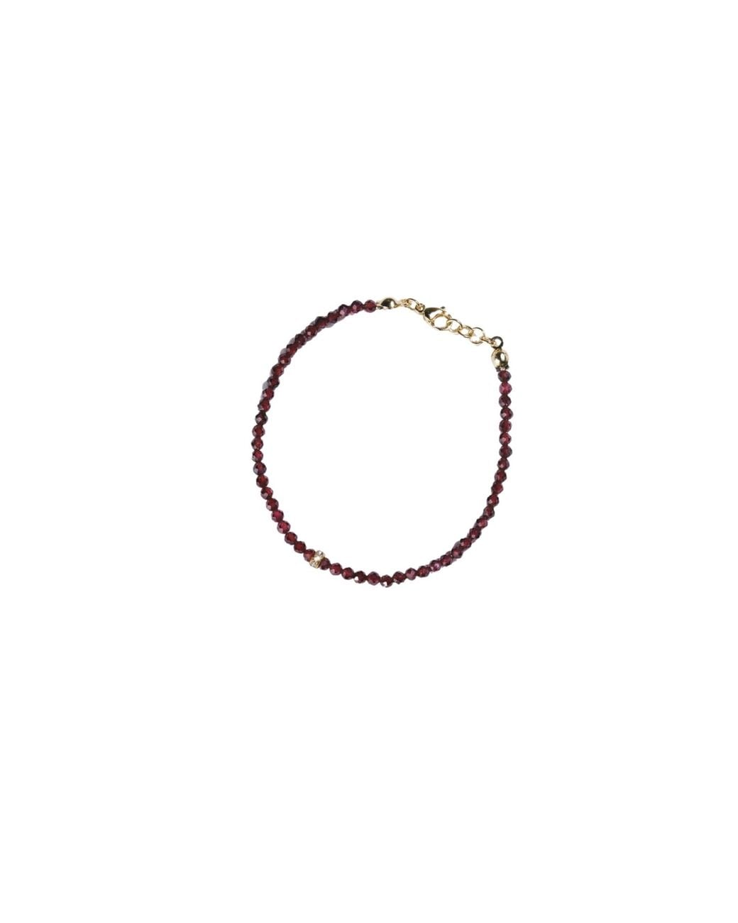 Urbane Jewelry Studio Metallic Micro Garnet Bracelet