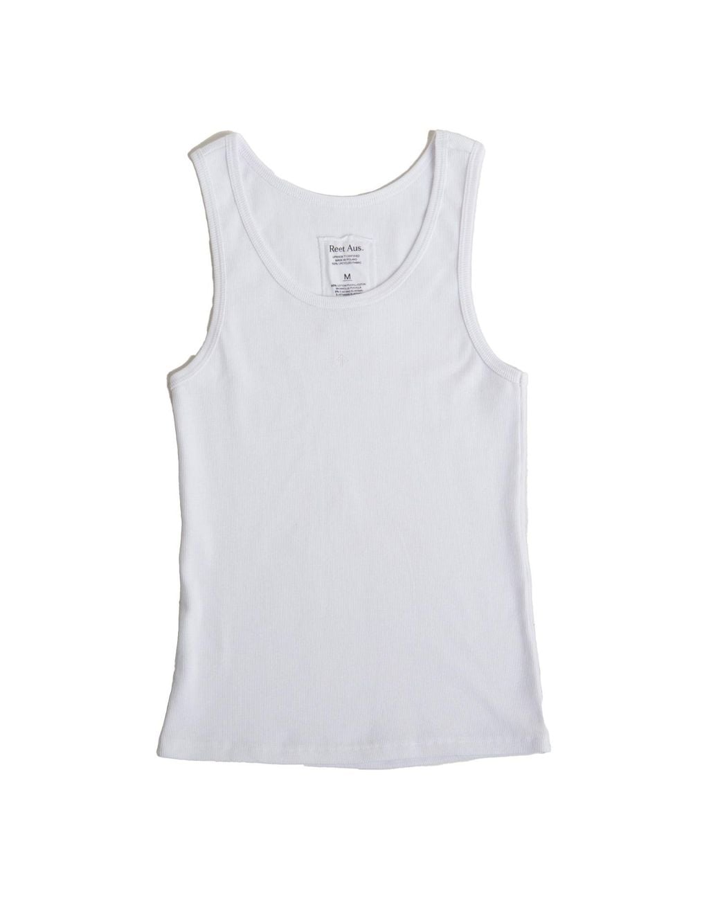 Reet Aus White Tank Top For Basic for men