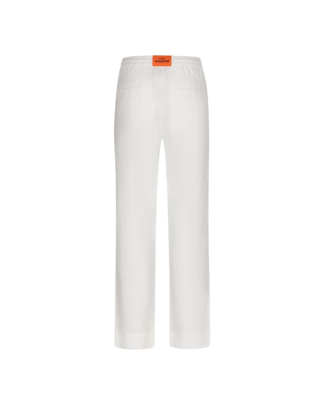 Maison Tangerine White Linen Long Pants For for men