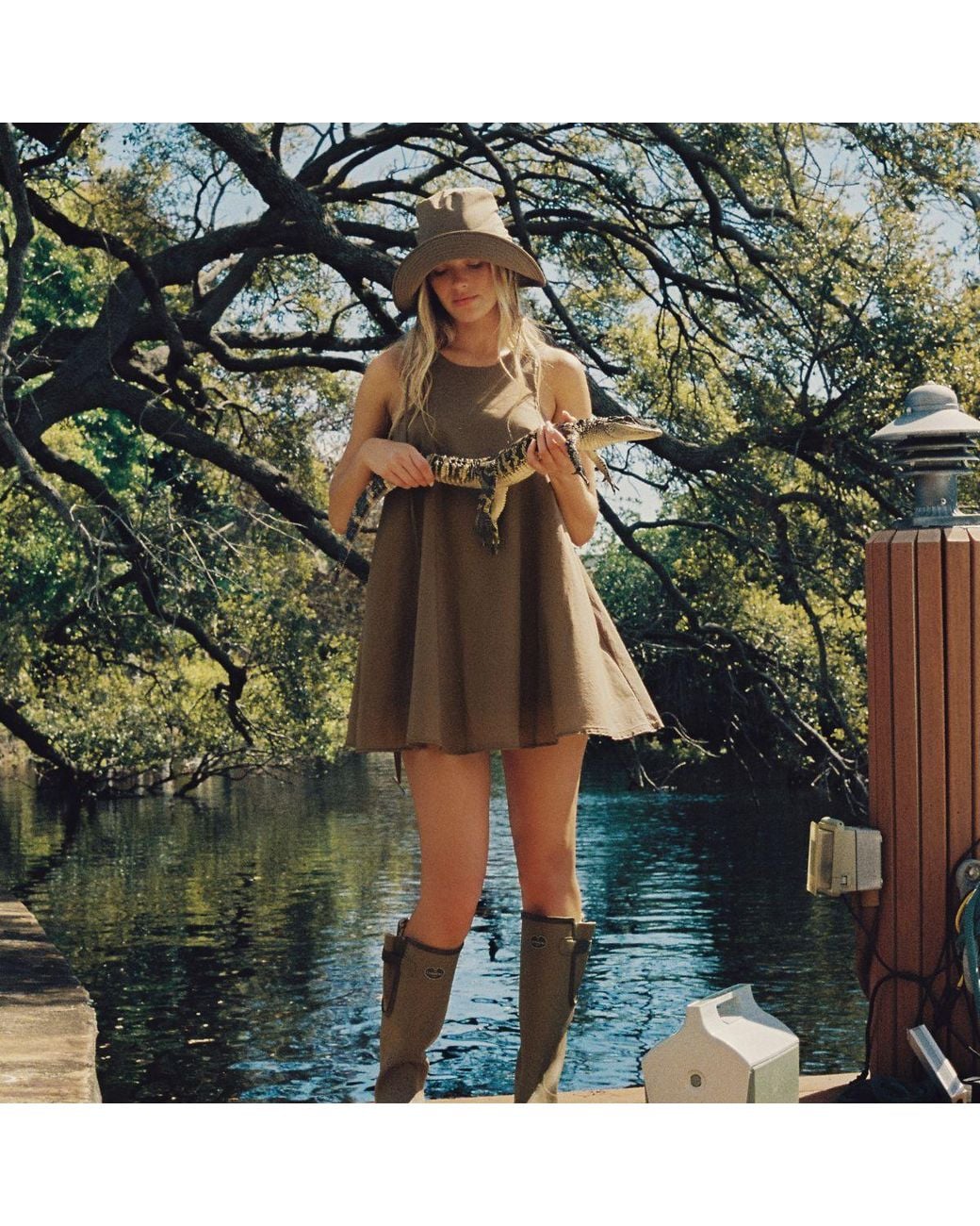 Montce Green Khaki Hannah Dress