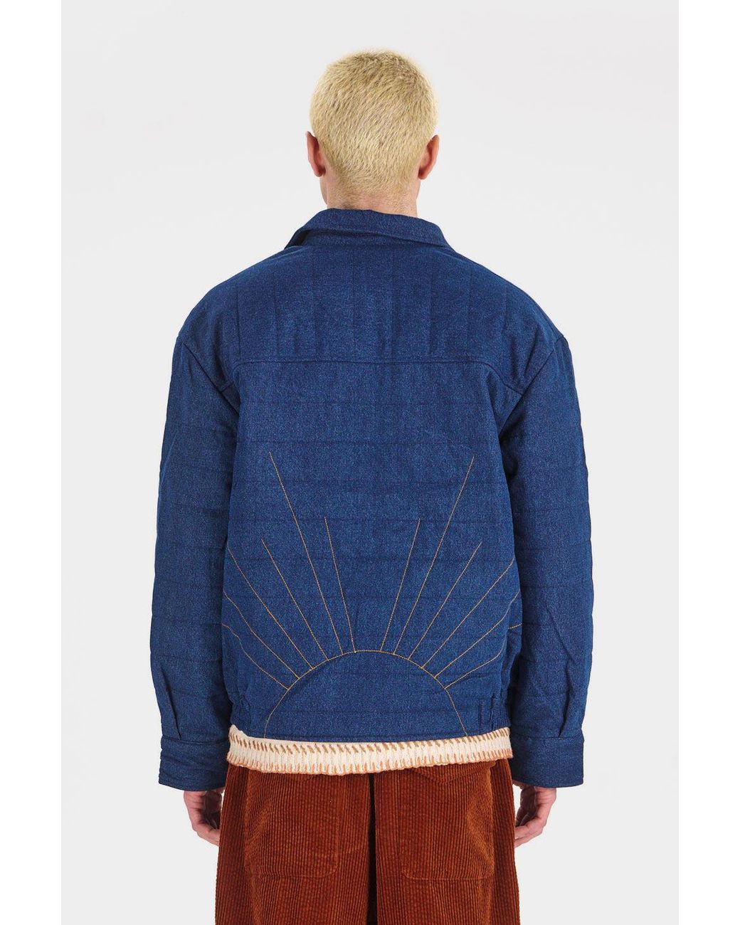 Komodo Blue Frankie Quilted Organic Cotton Jacket for men