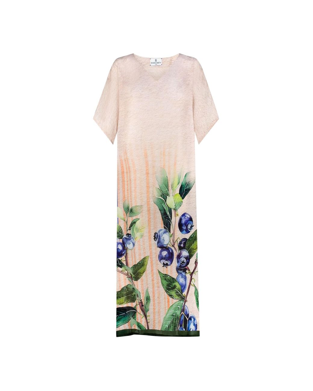 DHARA SHETH DUBAI Pink The Breeze Printed Long Kaftan Dress With Side Slits