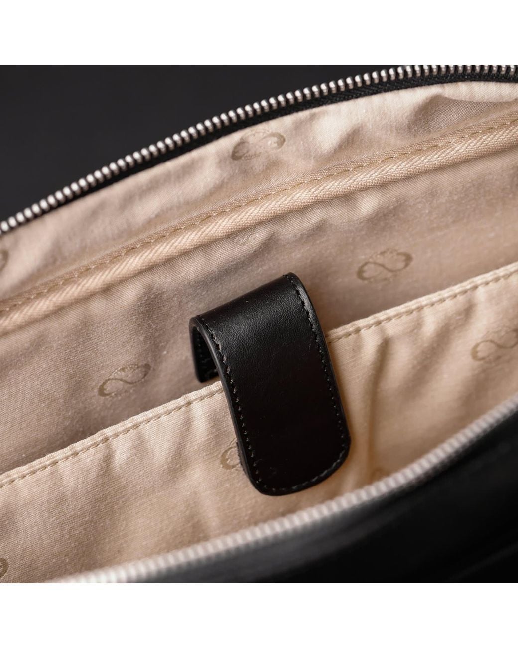 Time Resistance Black Leather Briefcase Laptop Bag for men