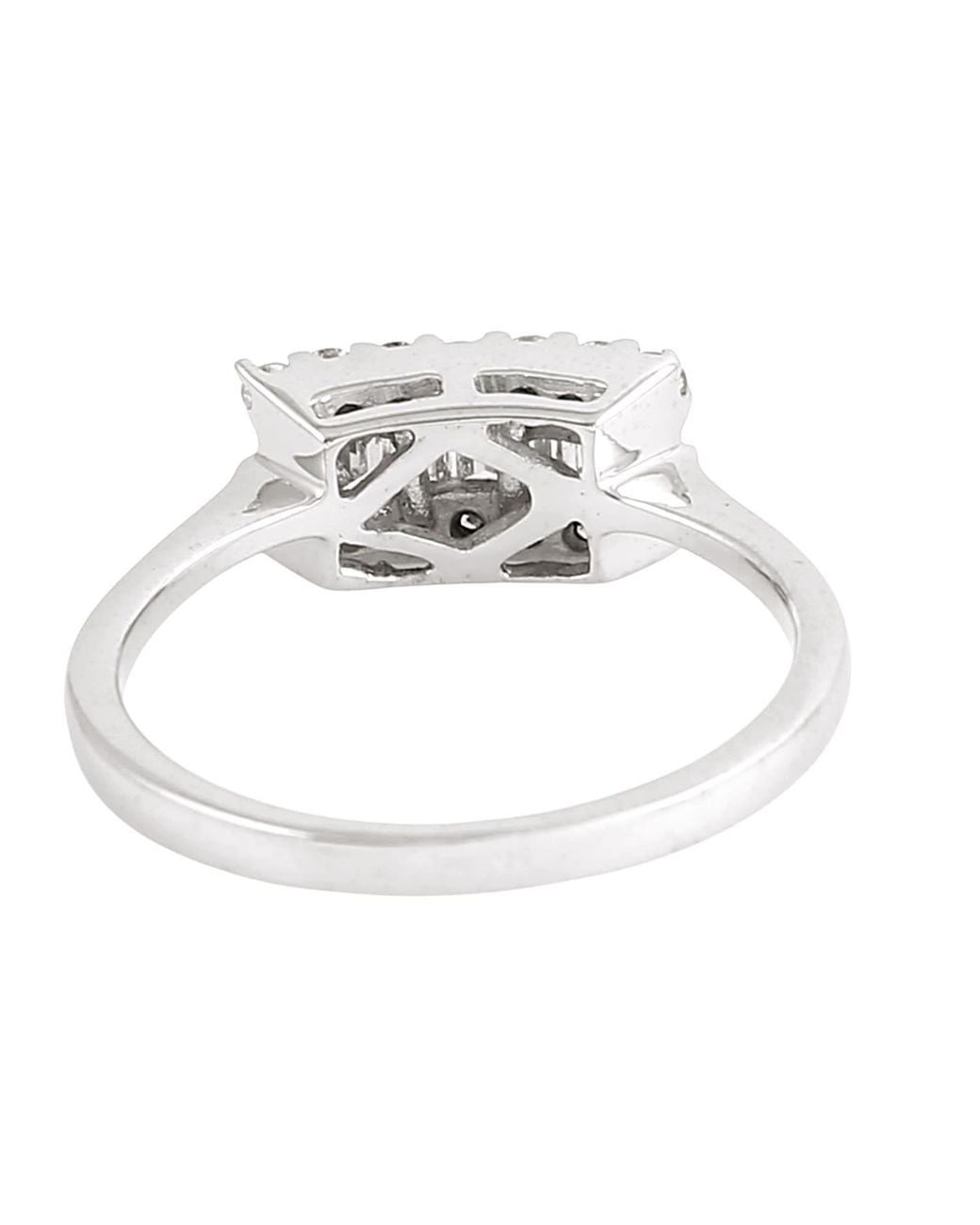 Artisan Metallic Baguette Diamond Cluster Ring