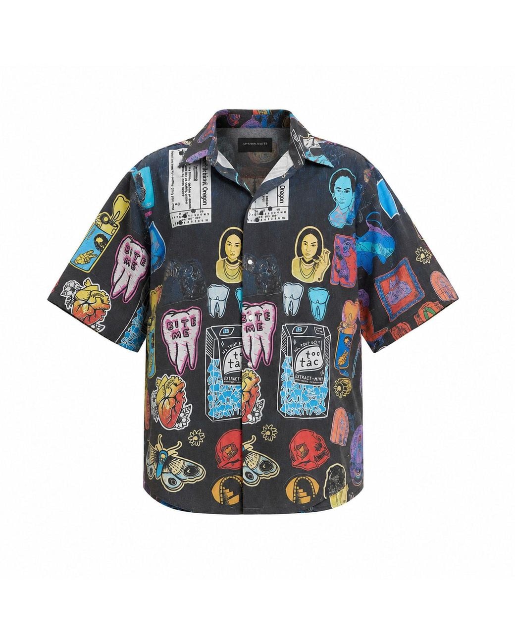 mysimplicated Blue Short Sleeve Shirt Stickers Design