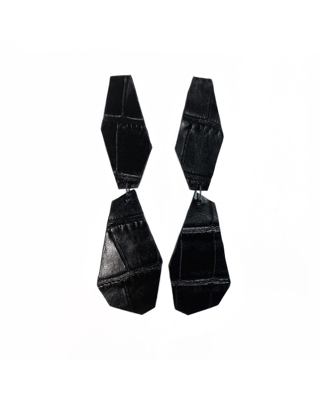 WAIWAI Black Geometric Goddess Earrings