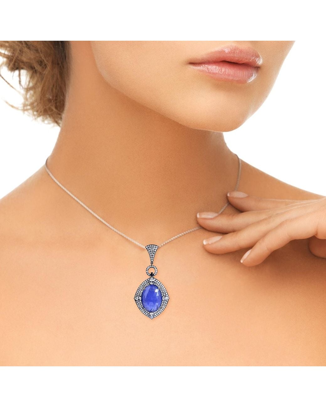 Artisan Blue 18K & Tanzanite, Sapphire & Diamond Statement Pendant