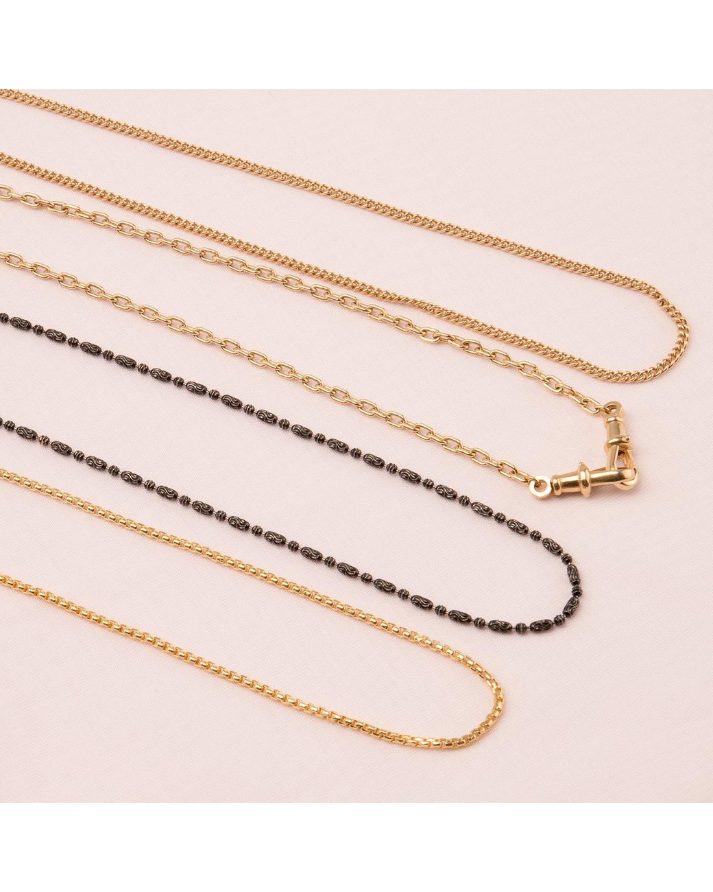 Maya Brenner Metallic Rhodium Antique Bead Chain