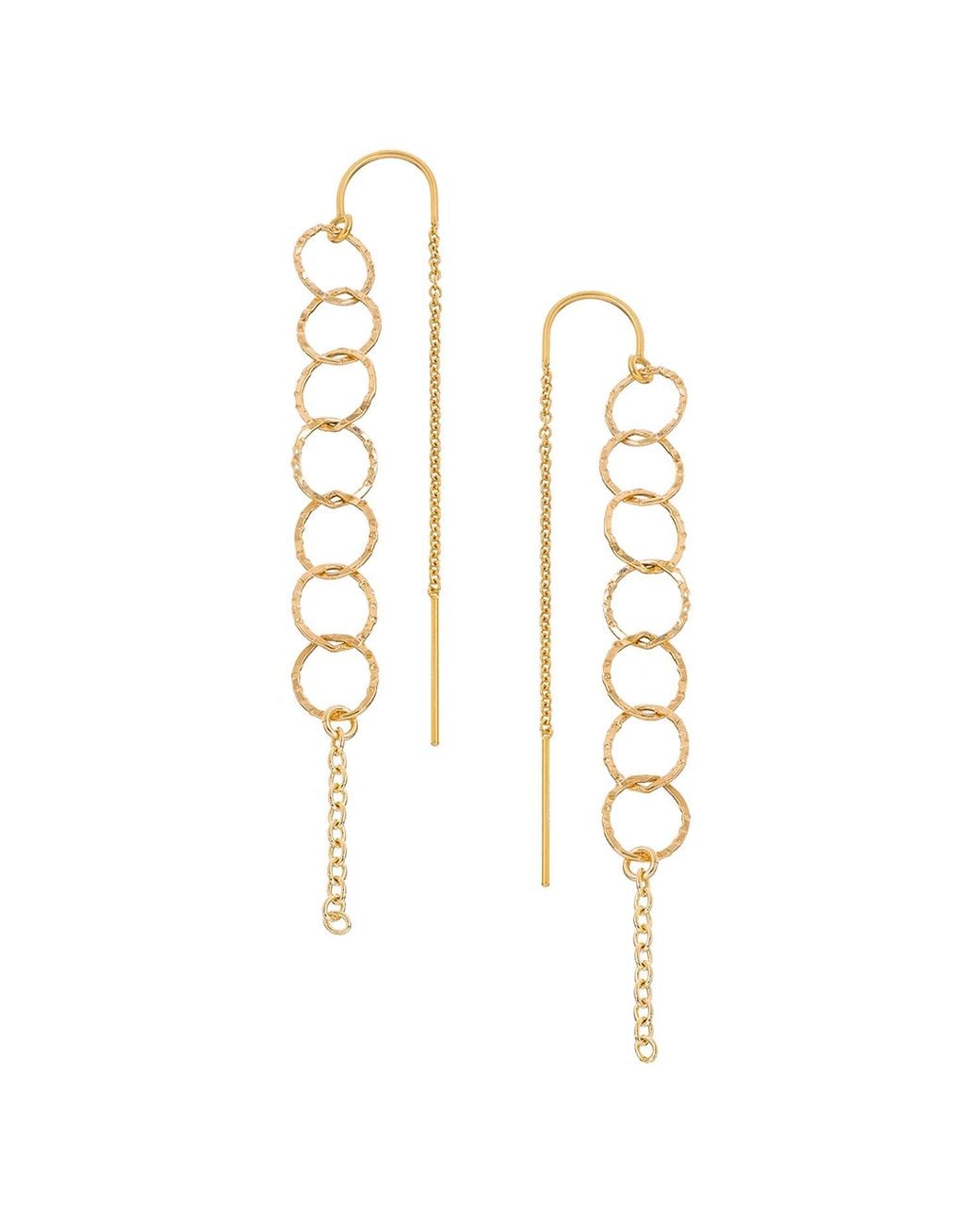 Heather Hawkins Jewelry Metallic Open Link Chain Threader Earrings