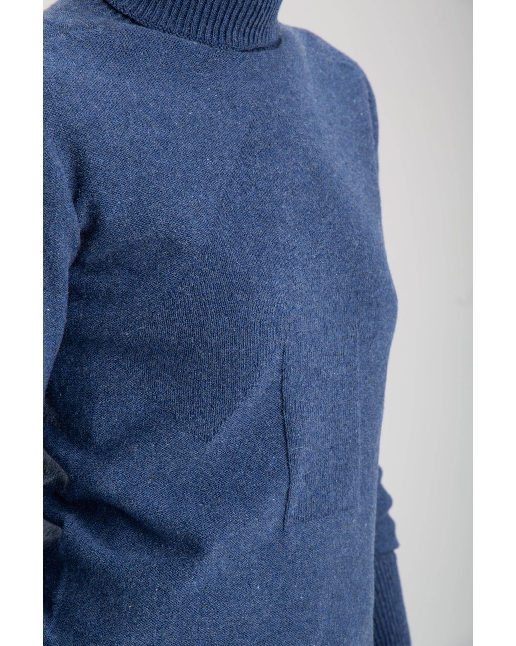 Reet Aus Blue Seamless Turtleneck Sweater