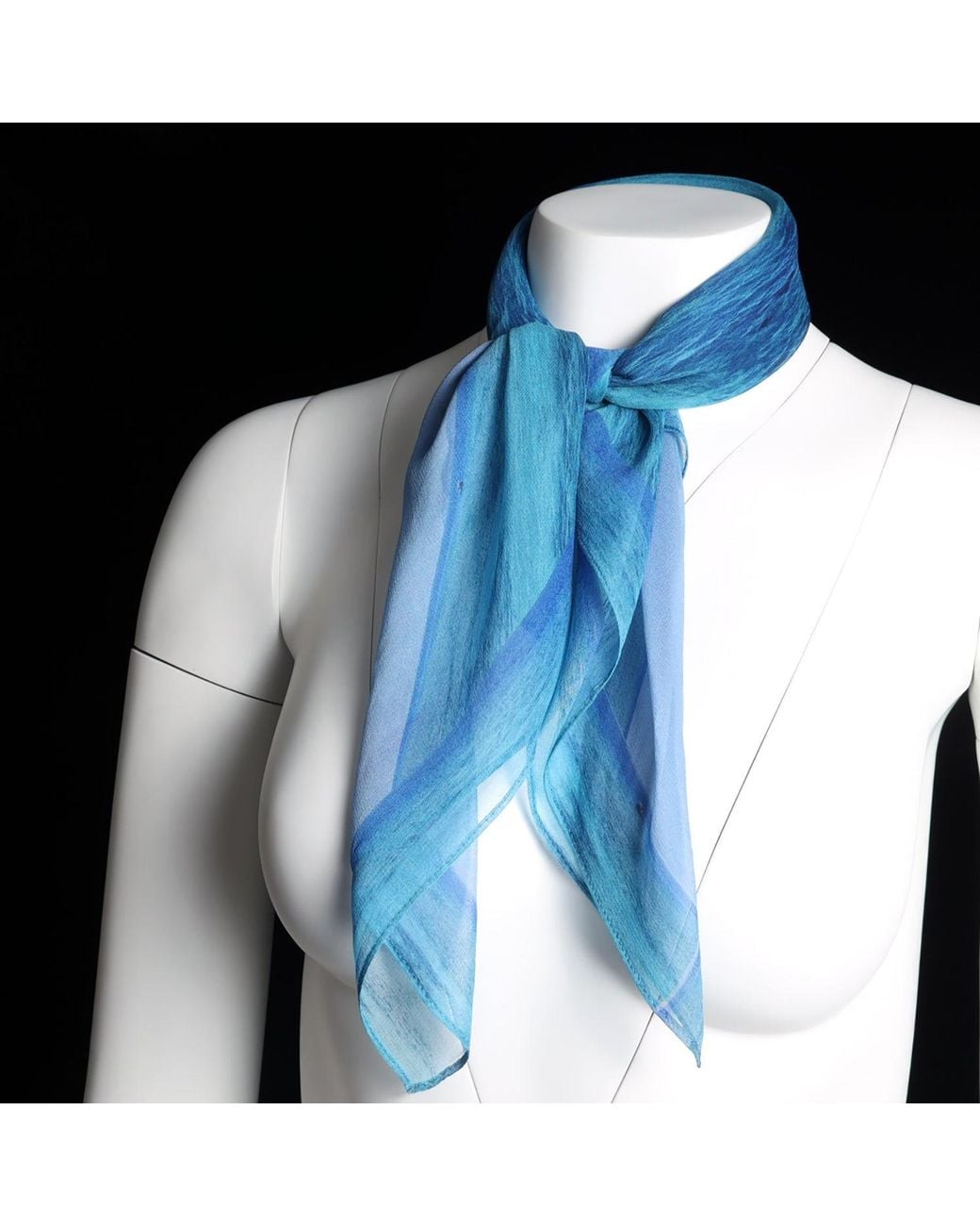 Babs Boutique NYC Blue Silk Square Scarf