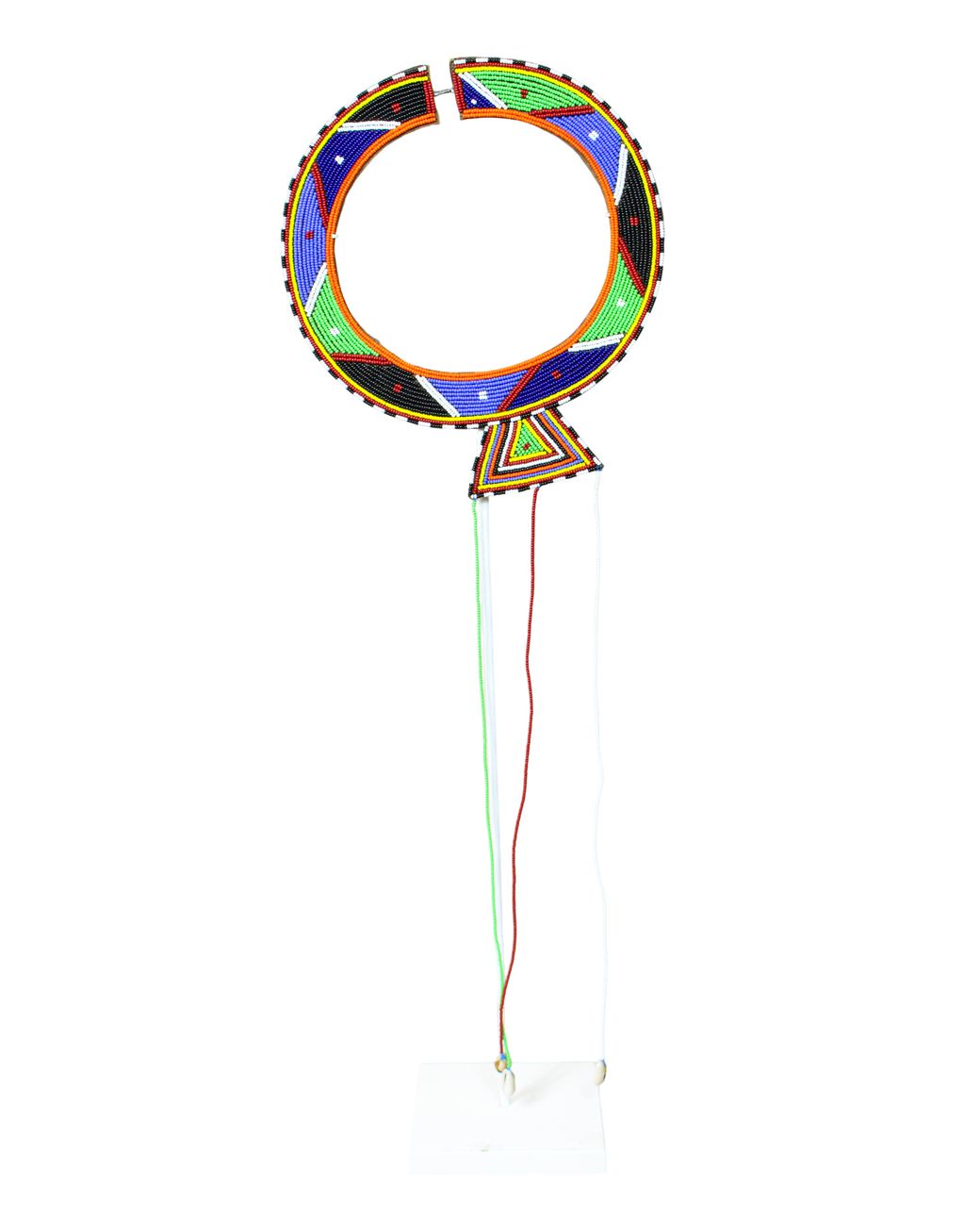 Botanical Boys Blue Kenya Maasai Beaded Necklace for men