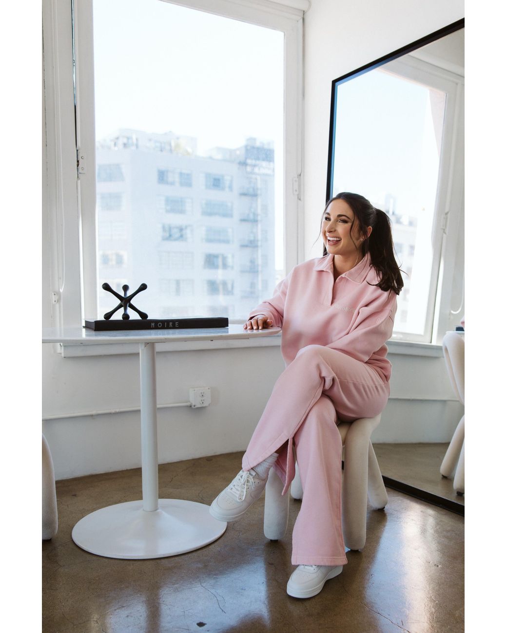 Ocio Leisurewear Pink Flare Pant