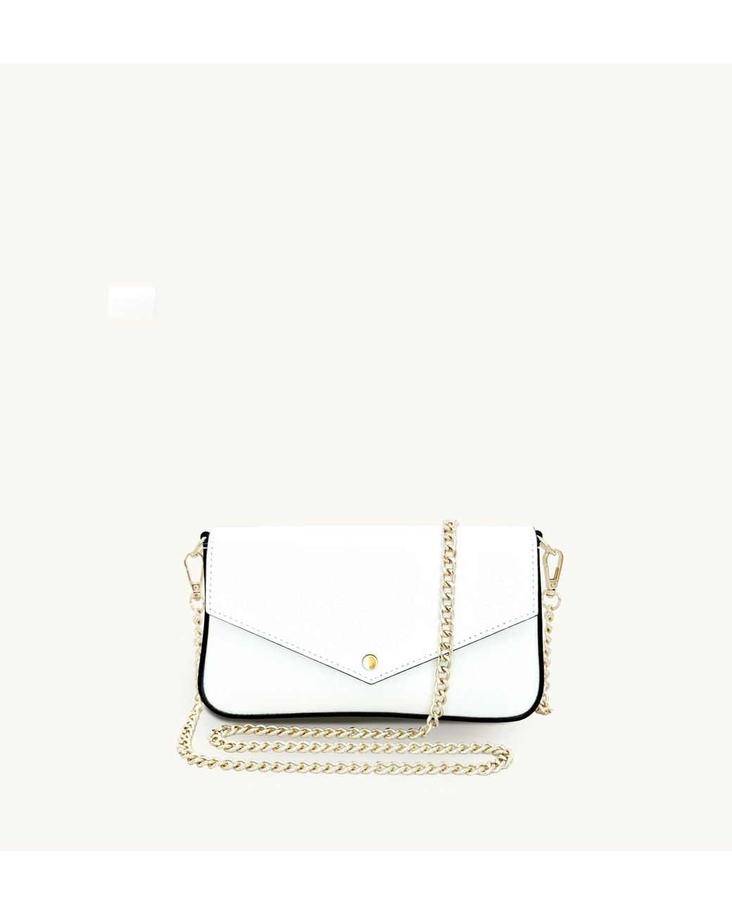 Apatchy London White The Munro Leather Shoulder Bag