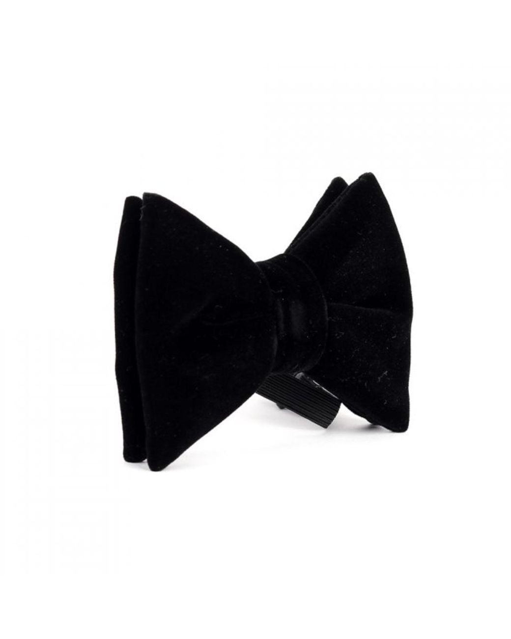 DAVID WEJ Black Butterfly Velvet Bow Tie – for men