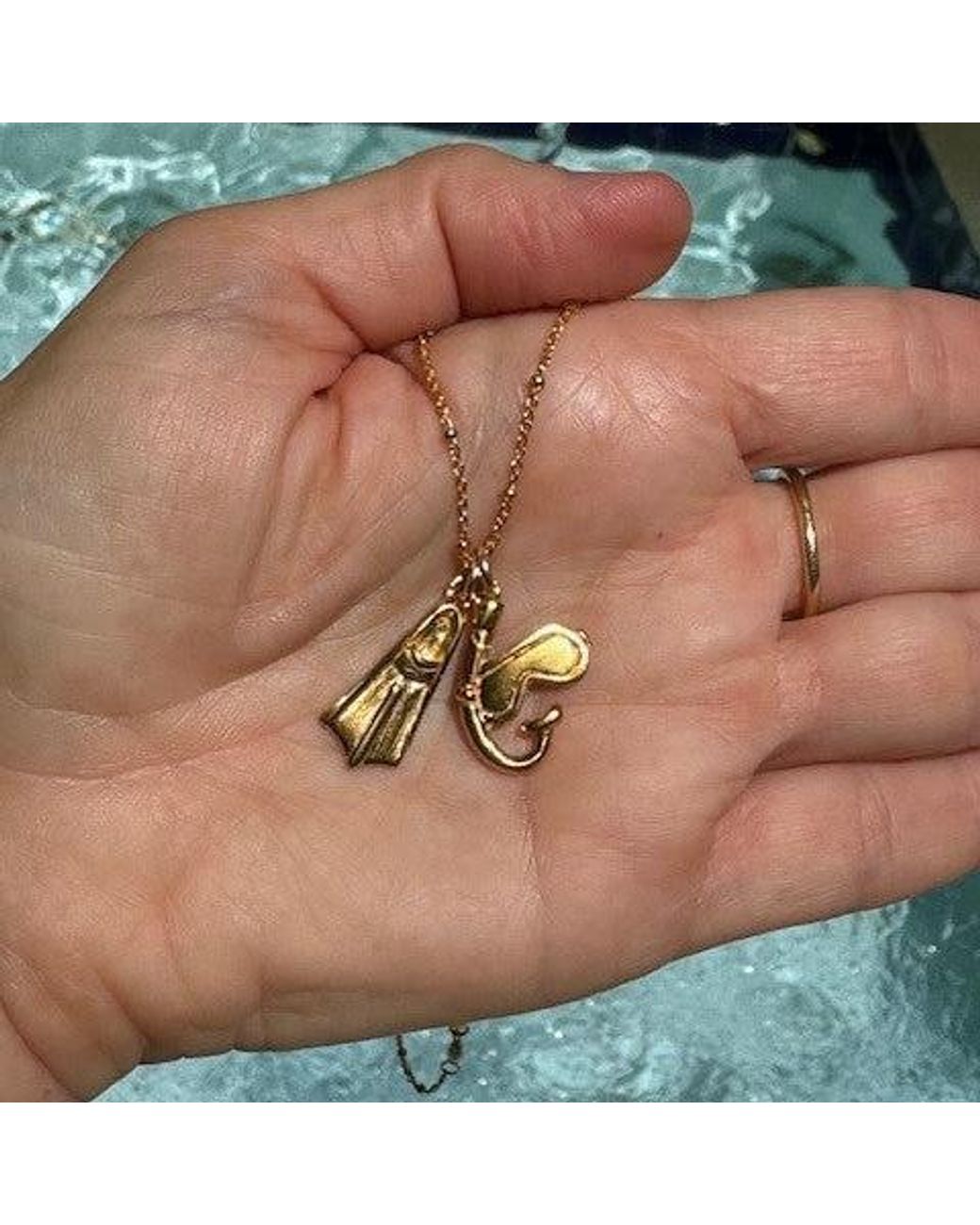 Lexi Jewelry Metallic Snorkeling Charm Necklace