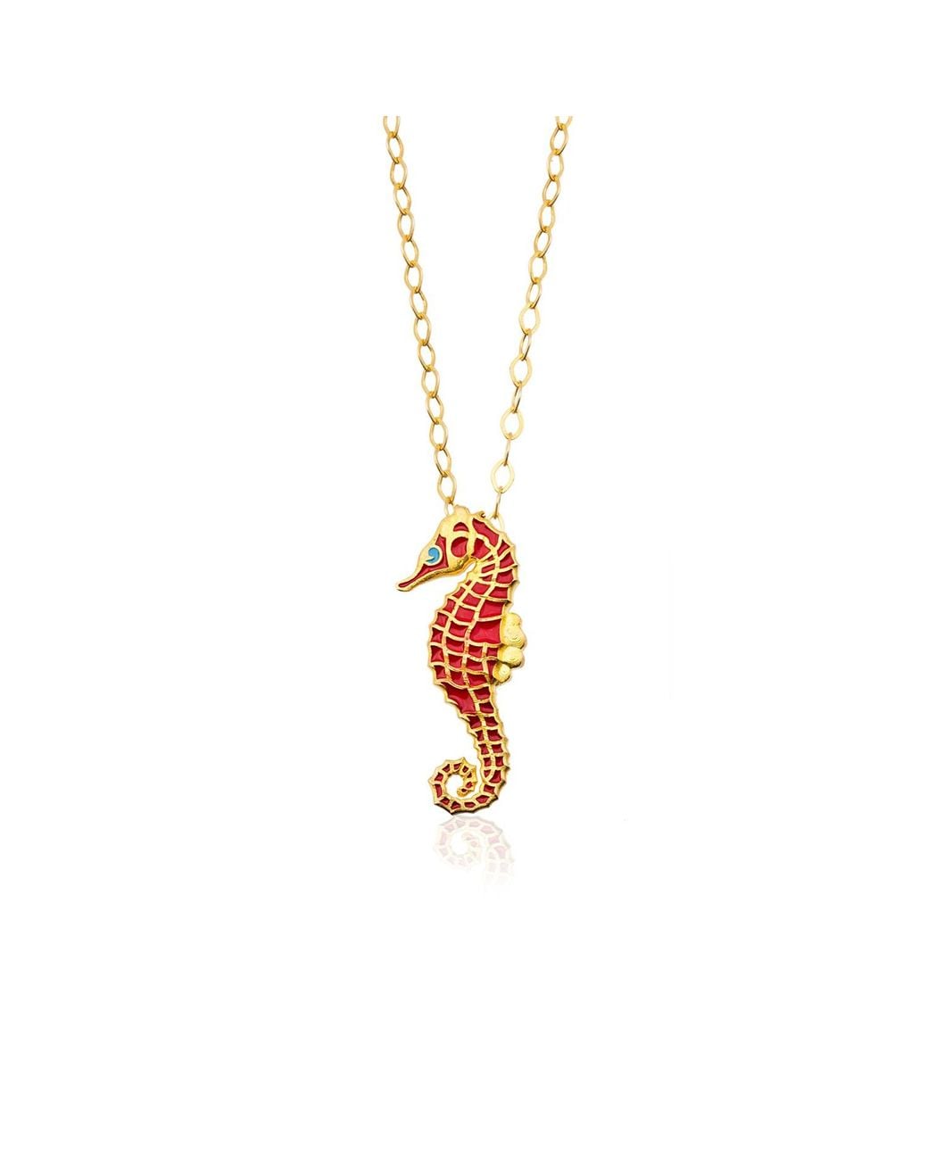 Milou Jewelry Red Seahorse Necklace