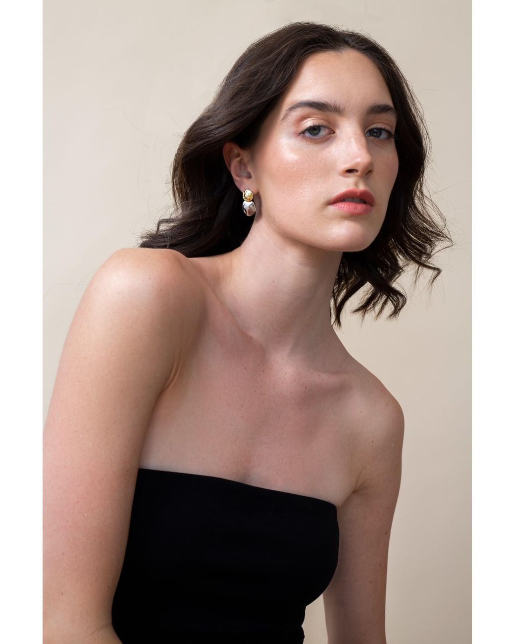 Zynnia Collective Metallic Two Tone Disc Dangles