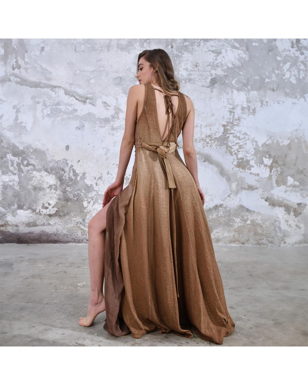 Zhenabia Natural Neutrals Zhe Dress Desert Sand