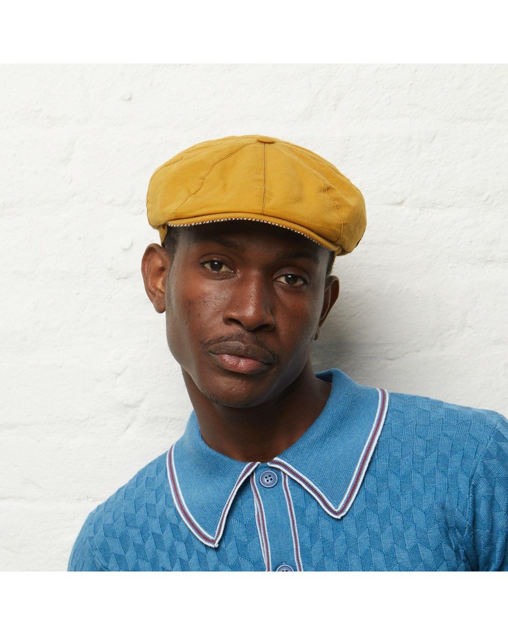 Dasmarca Hats Yellow Josh Dijon Italian Waterproof Newsboy Bakerboy Cap for men