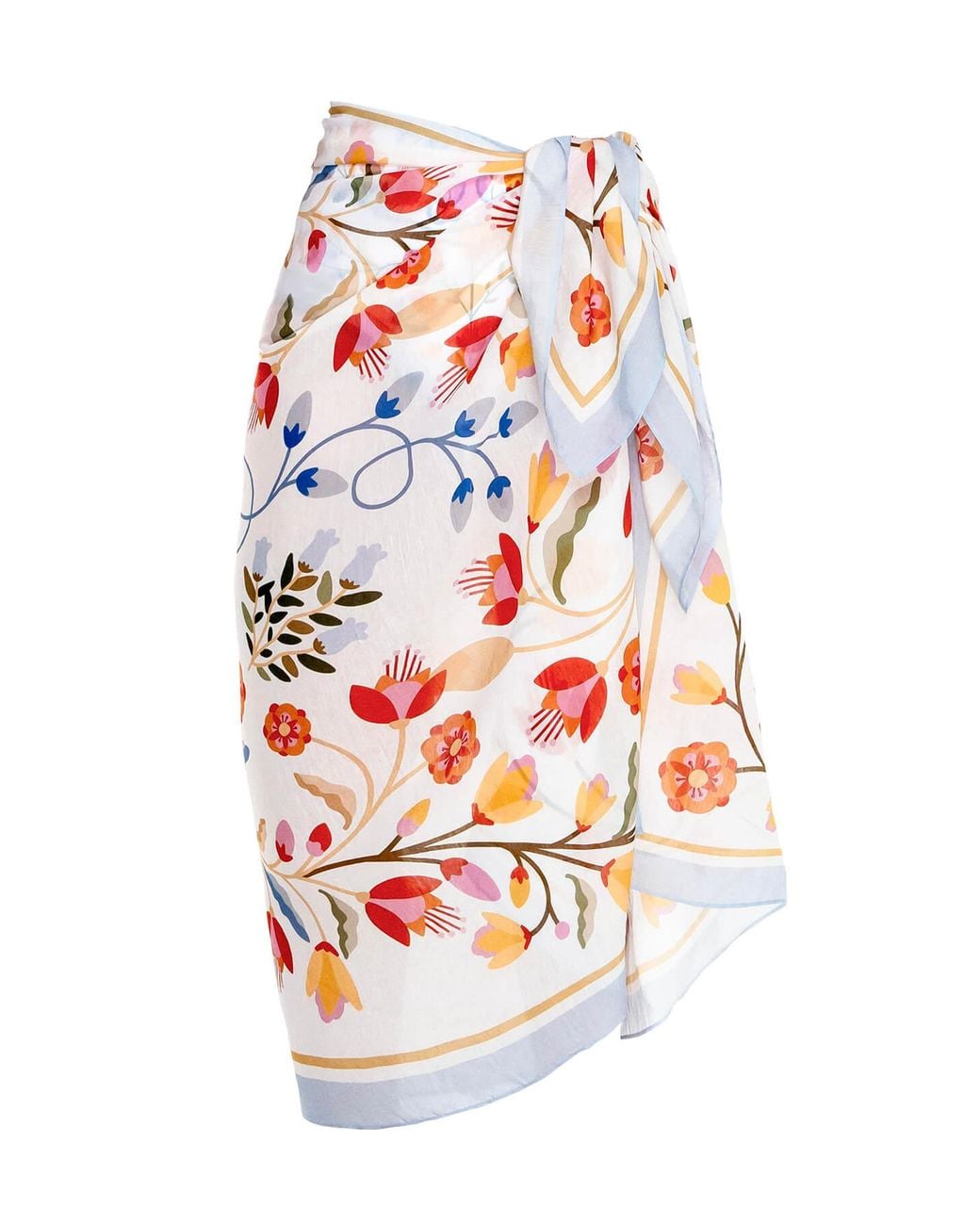 Jessie Zhao New York White Beach Sarong Wrap